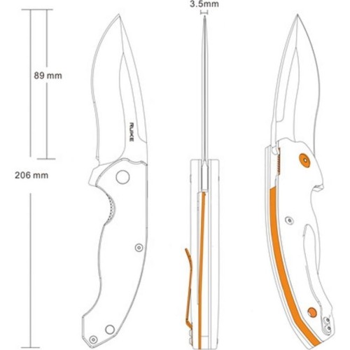 Nóż składany Ruike P852-B, czarny