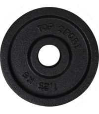 Żeliwny talerz obciążeniowy Top Sport Castyr, 1,25 kg