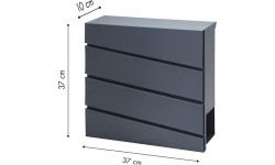 Skrzynka na listy antracyt