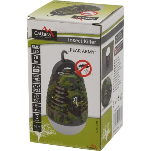 Akumulatorowa latarka z pułapką na owady Cattara