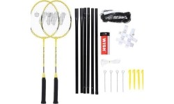 ALUMTEC 4466 ZESTAW DO BADMINTONA 2 SZT + LOTKI 3 SZT+SIATKA+LINIE WISH