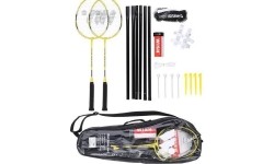 ALUMTEC 4466 ZESTAW DO BADMINTONA 2 SZT + LOTKI 3 SZT+SIATKA+LINIE WISH