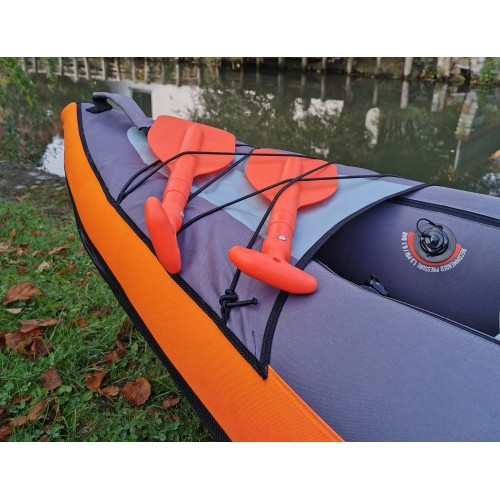 Wiosło teleskopowe BasicNature Mini 107cm, pomarańczowe