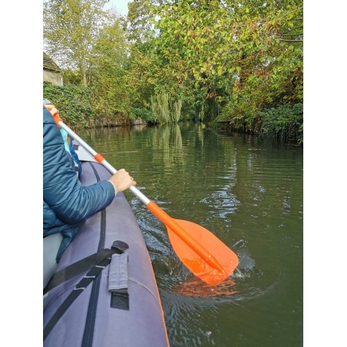 Wiosło teleskopowe BasicNature Mini 107cm, pomarańczowe