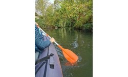 Wiosło teleskopowe BasicNature Mini 107cm, pomarańczowe