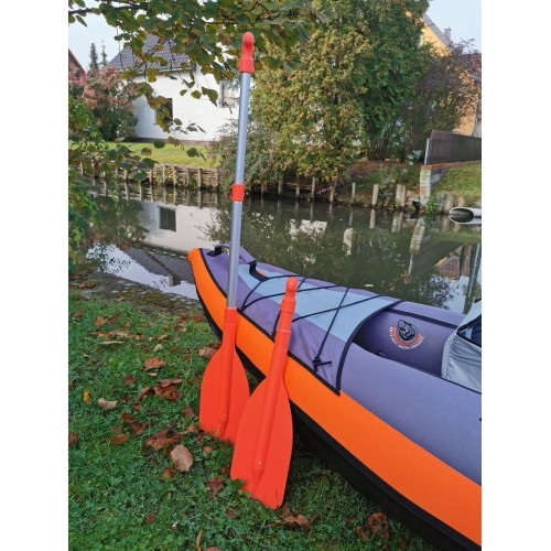 Wiosło teleskopowe BasicNature Mini 107cm, pomarańczowe
