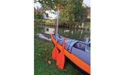 Wiosło teleskopowe BasicNature Mini 107cm, pomarańczowe