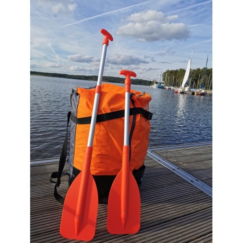 Wiosło teleskopowe BasicNature Mini 107cm, pomarańczowe