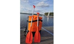 Wiosło teleskopowe BasicNature Mini 107cm, pomarańczowe