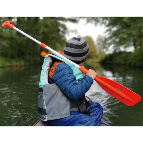 Wiosło teleskopowe BasicNature Mini 107cm, pomarańczowe
