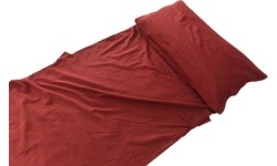 Wkładka do śpiwora prostokątnego Origin Outdoors Cotton, Bordowa