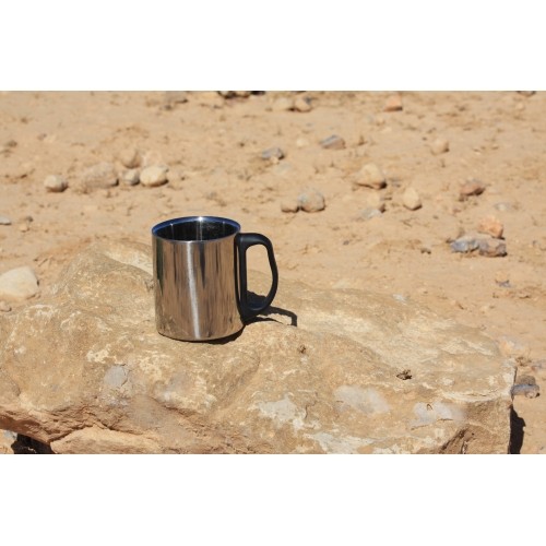 Kubek turystyczny ze stali nierdzewnej BasicNature Thermomug - 0,3 l