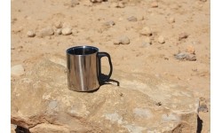 Kubek turystyczny ze stali nierdzewnej BasicNature Thermomug - 0,3 l