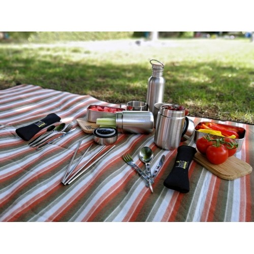 Lunchbox Origin Outdoors Bamboo, 0,8 l, stal nierdzewna