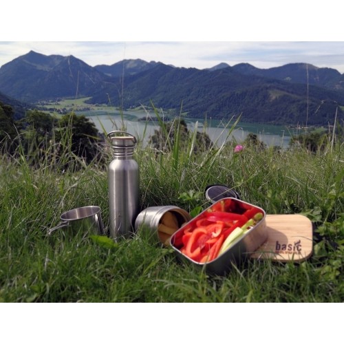 Lunchbox Origin Outdoors Bamboo, 0,8 l, stal nierdzewna