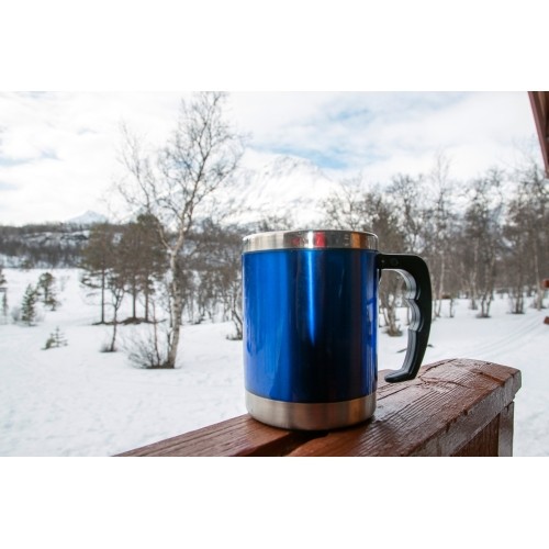 Termokubek Kubek termiczny BasicNature Beaker MUG - Stal nierdzewna, 0,42 l, niebieski