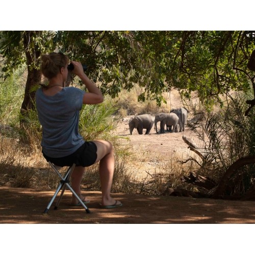 3-nożny składany stołek turystyczny, Krzesło wędkarskie BasicNature Sandwich, Czarny