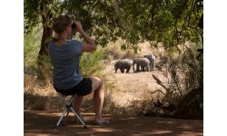 3-nożny składany stołek turystyczny, Krzesło wędkarskie BasicNature Sandwich, Czarny