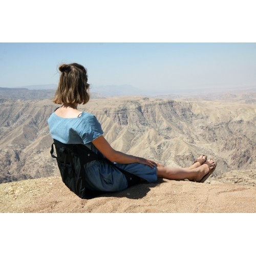 Turystyczna podkładka do siedzenia z opraciem Outdoors Travelchair - czarna