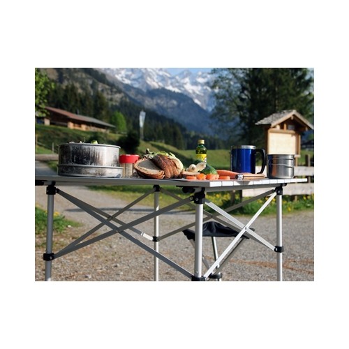 Stół składany BasicNature Travelchair Roll Table Small, 70x70 cm