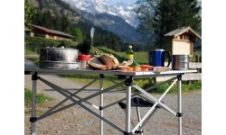 Stół składany BasicNature Travelchair Roll Table Small, 70x70 cm