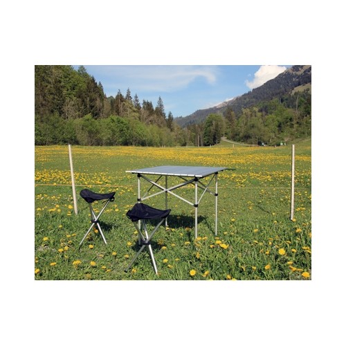 Stół składany BasicNature Travelchair Roll Table Small, 70x70 cm