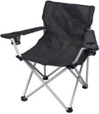 Krzesło składane BasicNature Travel Comfort, czarne