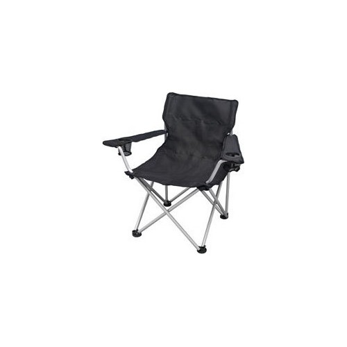 Krzesło składane BasicNature Travel Comfort, czarne