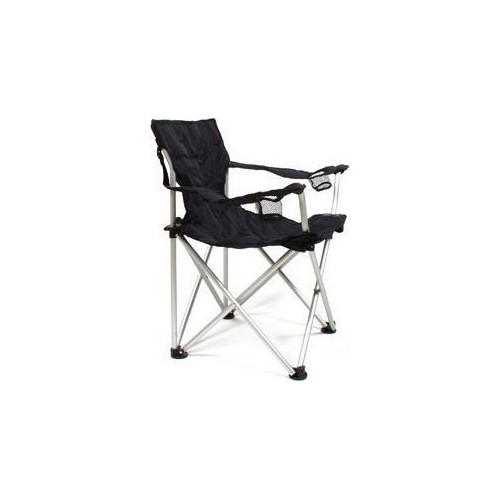 Krzesło składane BasicNature Travel Comfort, czarne