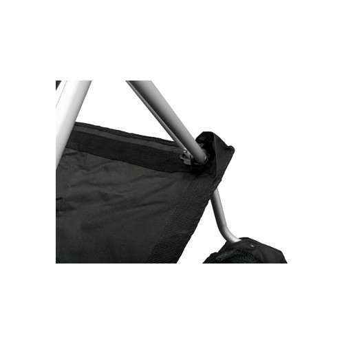 Turystyczne krzesło składane kempingowe z podłokietnikami BasicNature Travel Comfort, Czarne