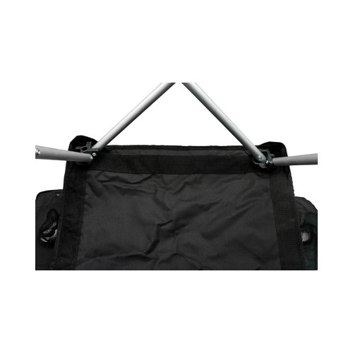 Turystyczne krzesło składane kempingowe z podłokietnikami BasicNature Travel Comfort, Czarne