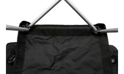 Turystyczne krzesło składane kempingowe z podłokietnikami BasicNature Travel Comfort, Czarne