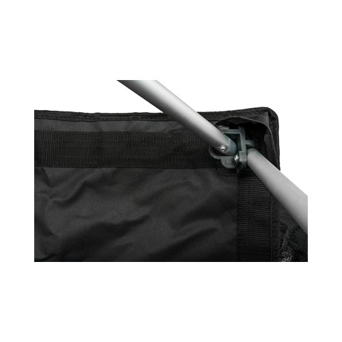 Turystyczne krzesło składane kempingowe z podłokietnikami BasicNature Travel Comfort, Czarne