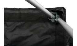 Turystyczne krzesło składane kempingowe z podłokietnikami BasicNature Travel Comfort, Czarne