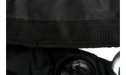 Turystyczne krzesło składane kempingowe z podłokietnikami BasicNature Travel Comfort, Czarne