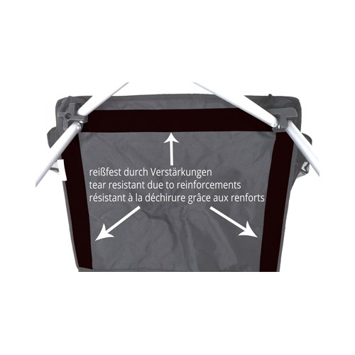 Turystyczne krzesło składane kempingowe z podłokietnikami BasicNature Travel Comfort, Czarne