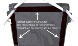 Turystyczne krzesło składane kempingowe z podłokietnikami BasicNature Travel Comfort, Czarne