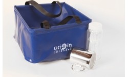 Turystyczne wędkarskie składane wiadro pojemnik na wodę Origin Outdoors - 15 l, niebieskie
