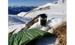 Pompowana turystyczna piknikowa mata do siedzenia BasicNature Olive - 40x30 cm