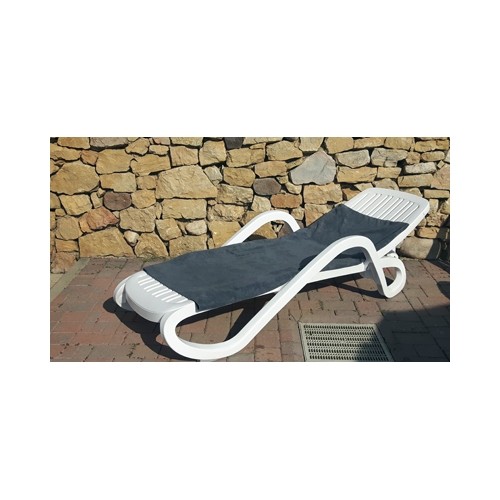 Ręcznik turystyczny sportowy typu frotte BasicNature Terry - 60x120 cm, szary