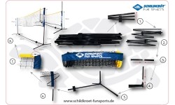 Siatka do siatkówki Schildkrot Shielded Croquet Combi, 3m
