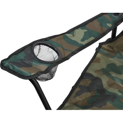 Turystyczne krzesło składane z podłokietnikami Cattara ARMIA BARI - Moro