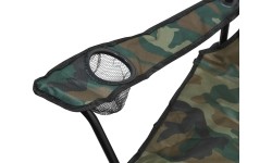 Turystyczne krzesło składane z podłokietnikami Cattara ARMIA BARI - Moro