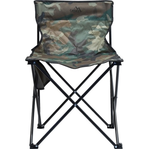 Krzesło składane turystyczne kempingowe wędkarskie z oparciem Cattara Lipari Armia - Moro