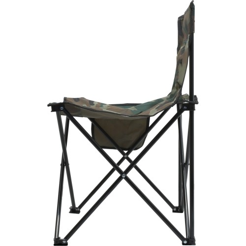 Krzesło składane turystyczne kempingowe wędkarskie z oparciem Cattara Lipari Armia - Moro