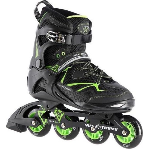 NA9022 ŁYŻWOROLKI NILS EXTREME - Czarny / Zielony