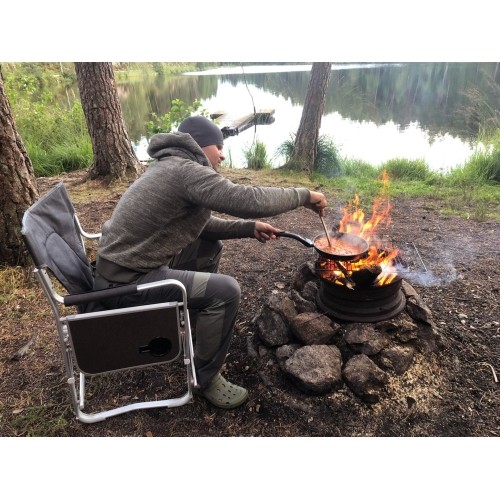 Turystyczne krzesło składane podróżne kempingowe Origin Outdoors Director, Czarne