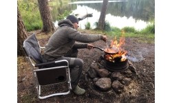 Turystyczne krzesło składane podróżne kempingowe Origin Outdoors Director, Czarne