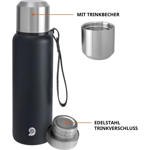 Termos Origin Outdoors Vacuum PureSteel, 0,5 l, czarny