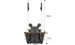Baby Swing with Wooden Frame Ecotoys Mouse